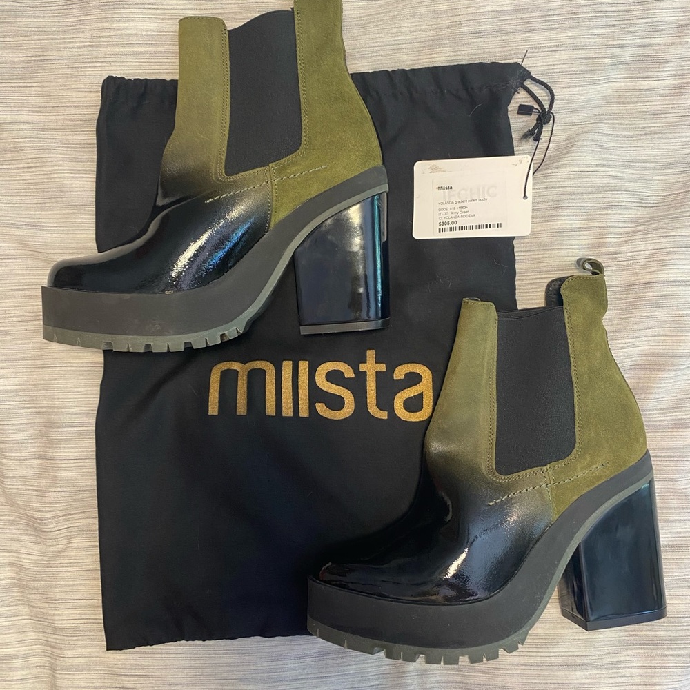 Miista YOLANDA gradient patent boots